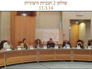 ‫שולחן‬2‫חיצוניות‬ ‫תכניות‬
11.3.14
 