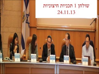 ‫שולחן‬1‫חיצוניות‬ ‫תכניות‬
24.11.13
 