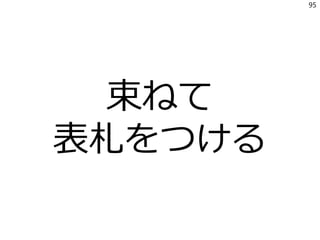 束ねて
表札をつける
95
 