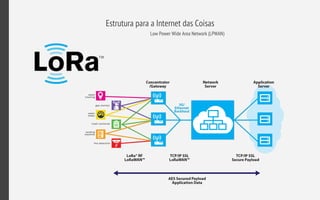 Estrutura para a Internet das Coisas
Low Power Wide Area Network (LPWAN)
 