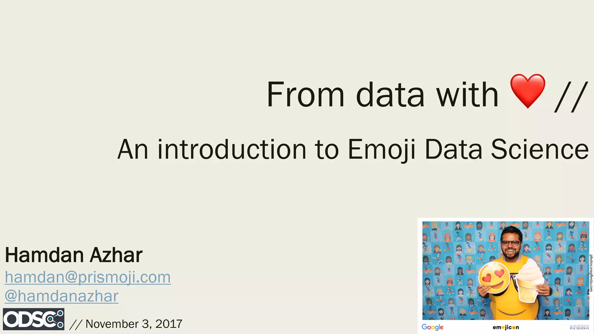 Introduction to Emoji Data Science (Open Data Science Conference, 2017 ...