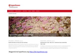 Blogportal de.hypotheses.org https://de.hypotheses.org
 