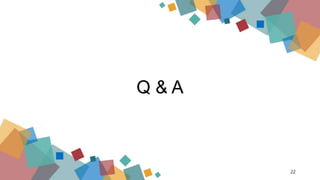 Q & A
22
 