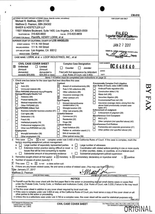 2017 Henry Lorin v Loop Industries Complaint