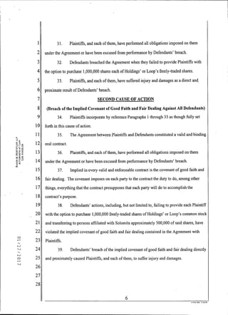 2017 Henry Lorin v Loop Industries Complaint