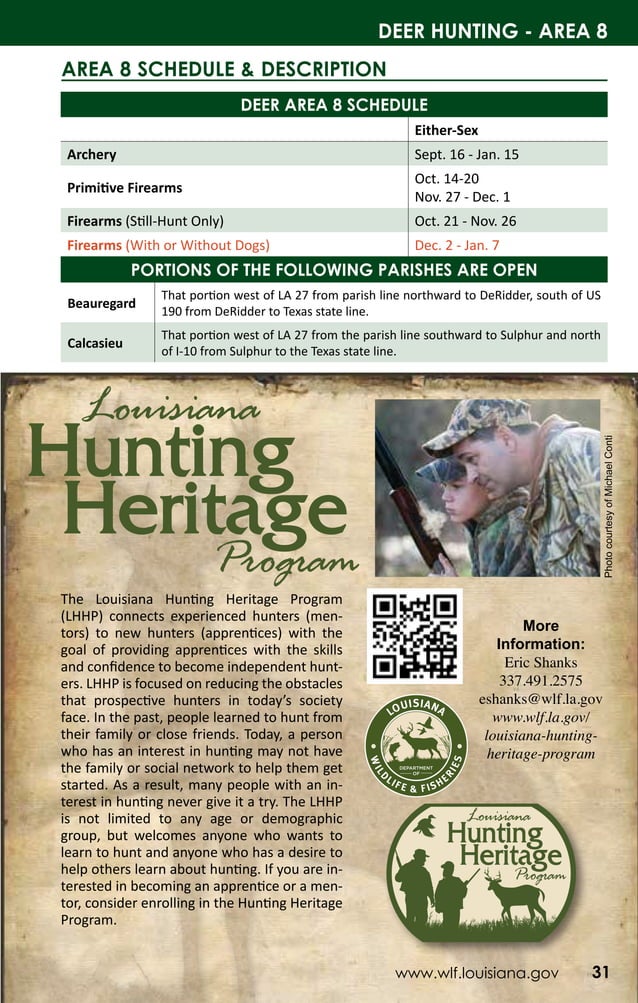 20172018 LDWF Hunting Regulations
