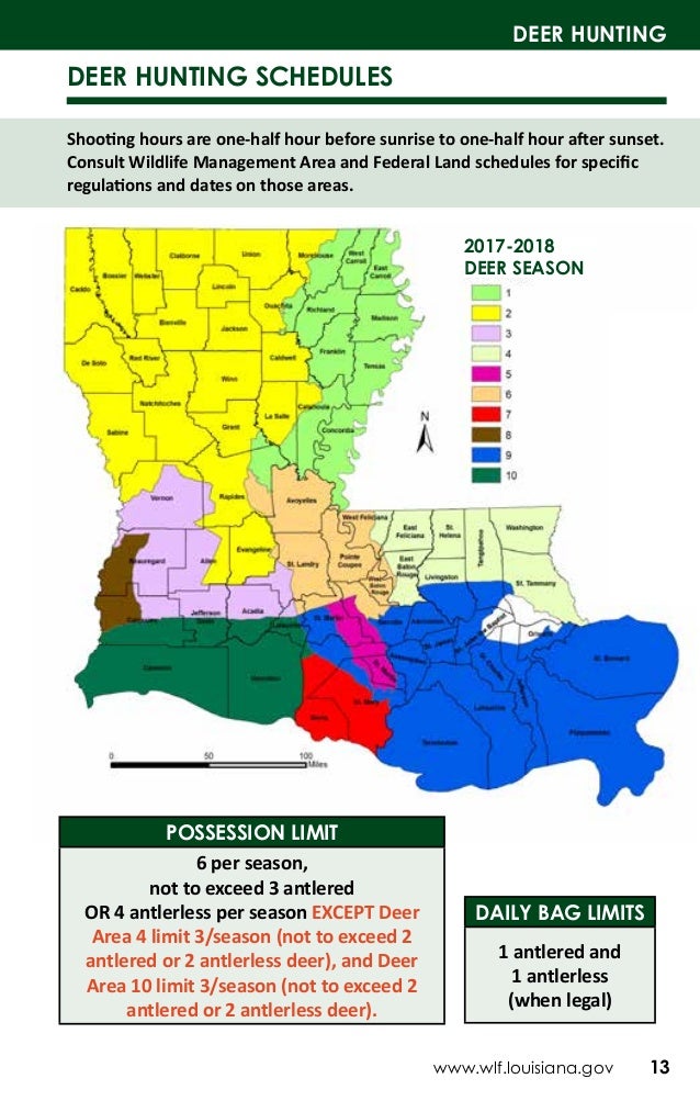 Louisiana Wildlife Management Area Map