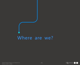 Digital Radar Report of Global Car
Brands (2017-2018)
41
Where are we?
 