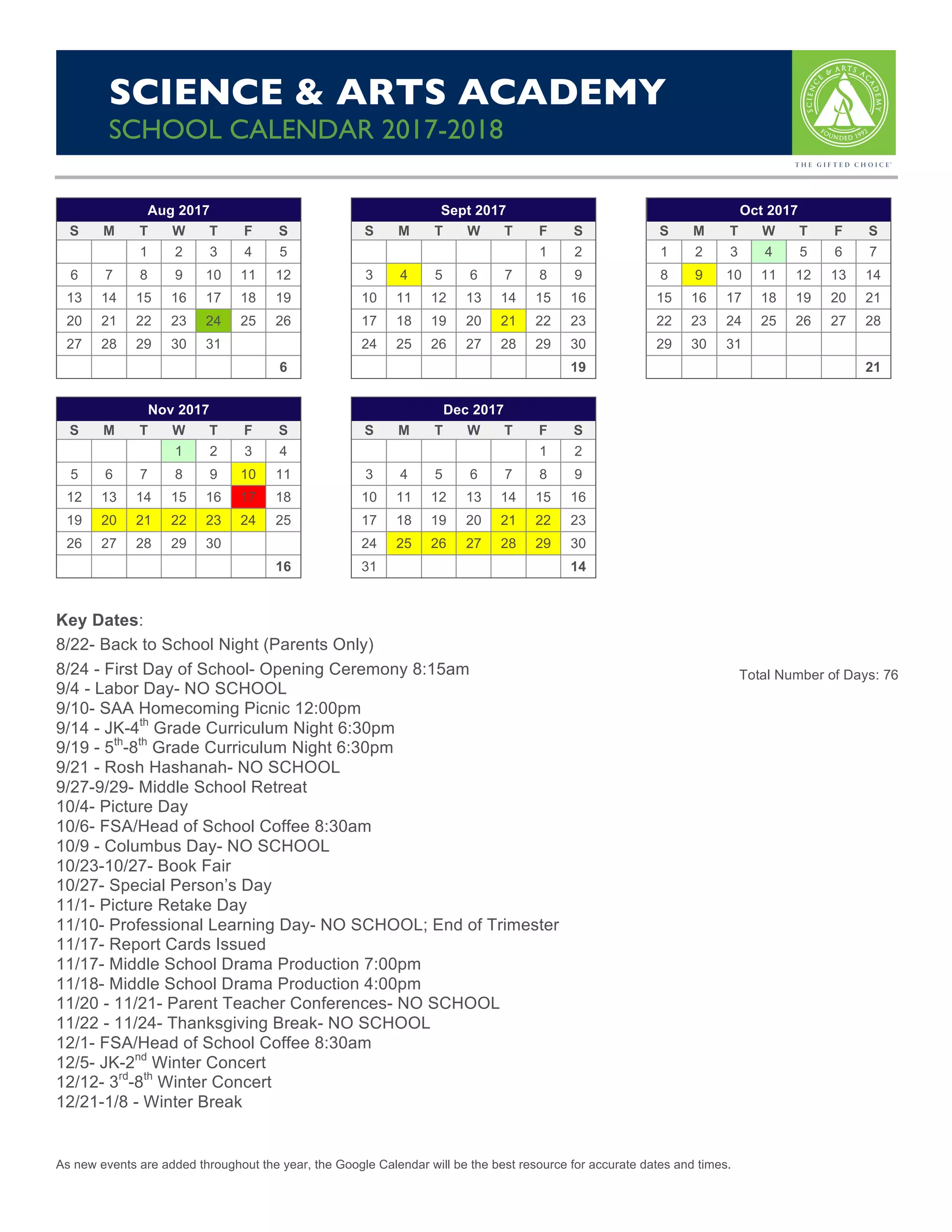 Chicago Gifted School PDF National & Civic Holidays Holidays