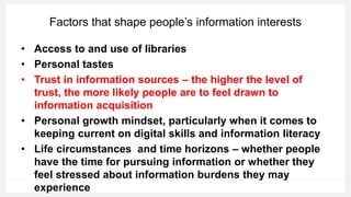 The secret mission that people yearn to have libraries address Slide 24