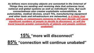Six themes
1) People crave connection and convenience, and a tech-linked world serves
both goals well
2) Unplugging is nea...