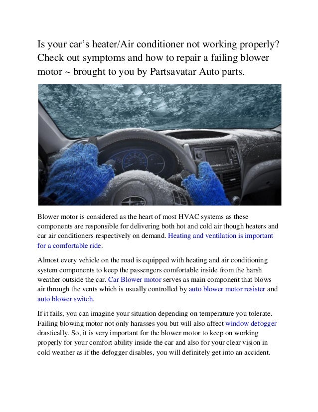 Partsavatar.ca Auto air conditionsave on your car gçös blower motors
