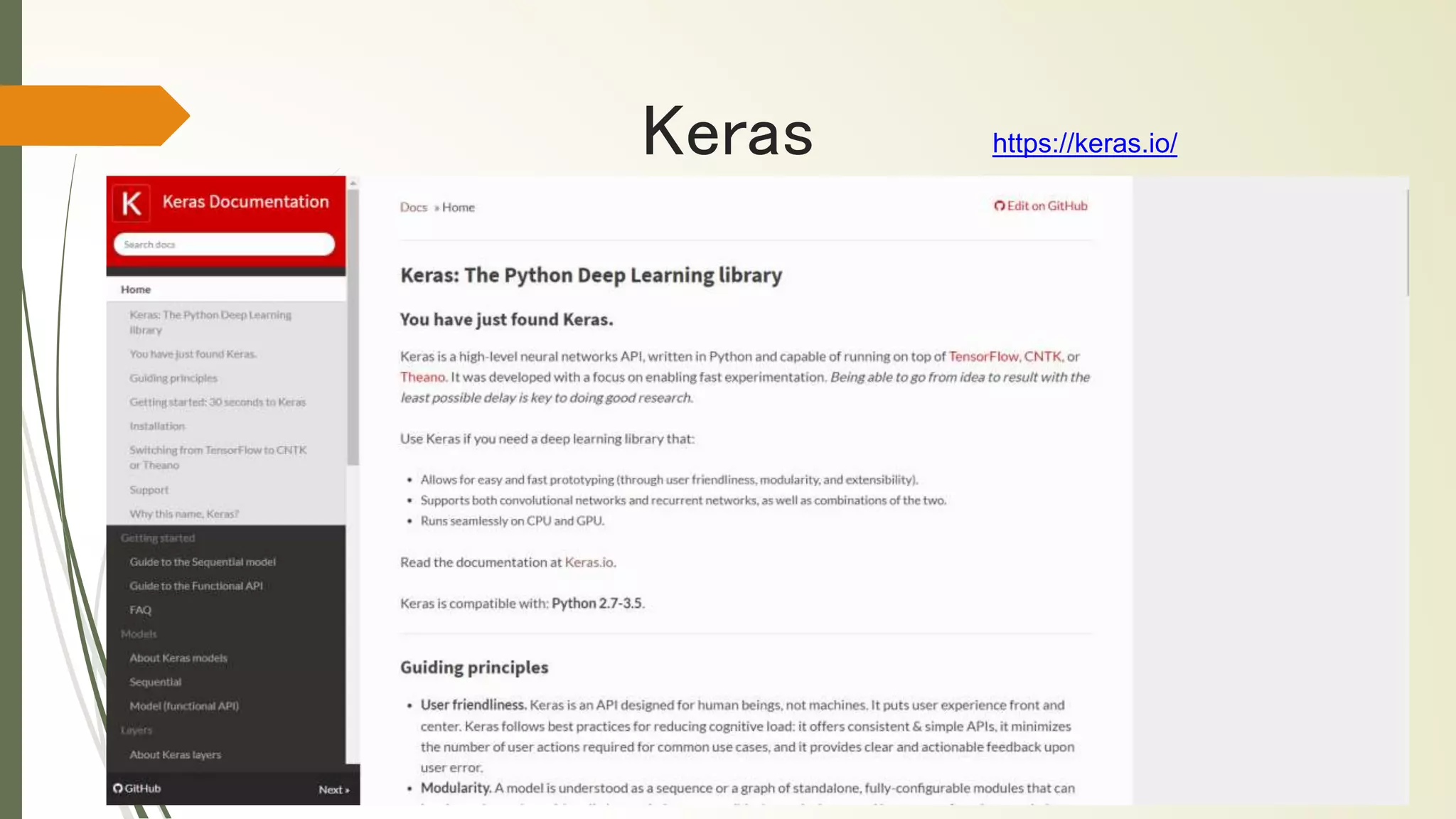 Keras https://keras.io/
 