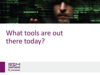 What	tools	are	out	there	today?
• Do	a	simple	google	search	on:
– “mainframe	hacking	tools”
• There	is	plenty	to	read	and	...
