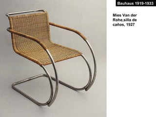 Mies Van der
Rohe,silla de
caños, 1927
Bauhaus 1919-1933
 