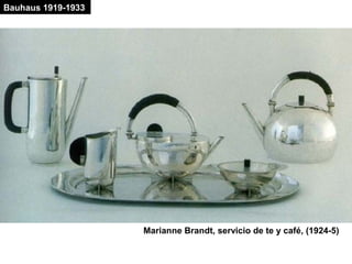Marianne Brandt, servicio de te y café, (1924-5)
Bauhaus 1919-1933
 