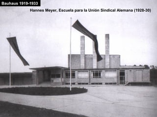 Hannes Meyer, Escuela para la Unión Sindical Alemana (1928-30)
Bauhaus 1919-1933
 