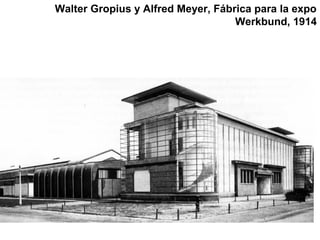 Walter Gropius y Alfred Meyer, Fábrica para la expo
Werkbund, 1914
 