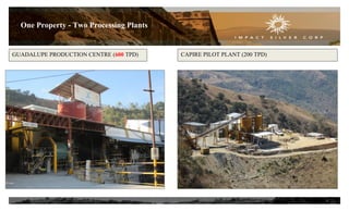 8
One Property - Two Processing Plants
GUADALUPE PRODUCTION CENTRE (600 TPD) CAPIRE PILOT PLANT (200 TPD)
 