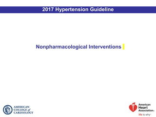 Nonpharmacological Interventions
2017 Hypertension Guideline
 
