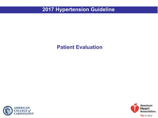 Patient Evaluation
2017 Hypertension Guideline
 