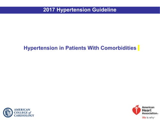 Hypertension in Patients With Comorbidities
2017 Hypertension Guideline
 