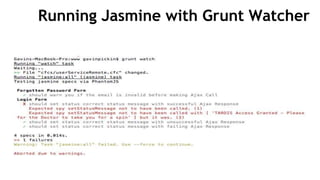 Running Jasmine with Grunt Watcher
 