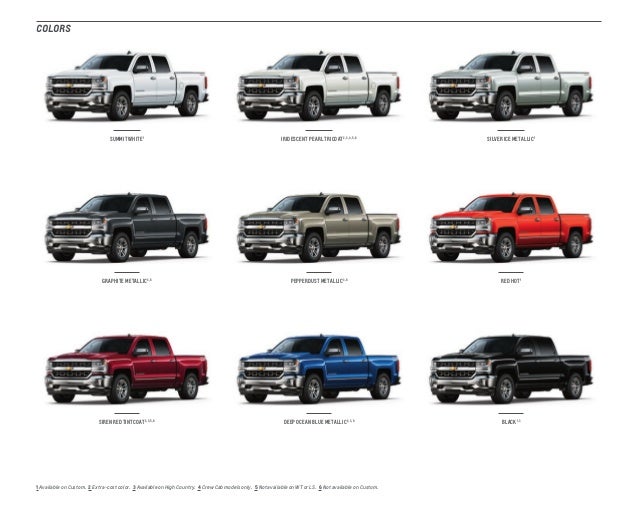 2017 Chevrolet Silverado Catalog