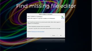 Find missing ﬁle editor
13
 