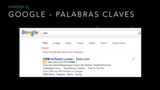 G O O G L E - PA L A B R A S C L AV E S
C A M PA Ñ A # 1
 
