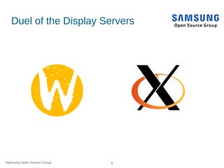 Samsung Open Source Group 6
Duel of the Display Servers
 