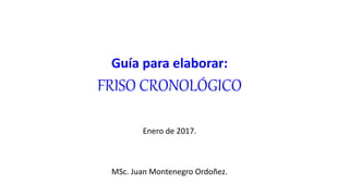 Guía para elaborar:
FRISO CRONOLÓGICO
MSc. Juan Montenegro Ordoñez.
Enero de 2017.
 