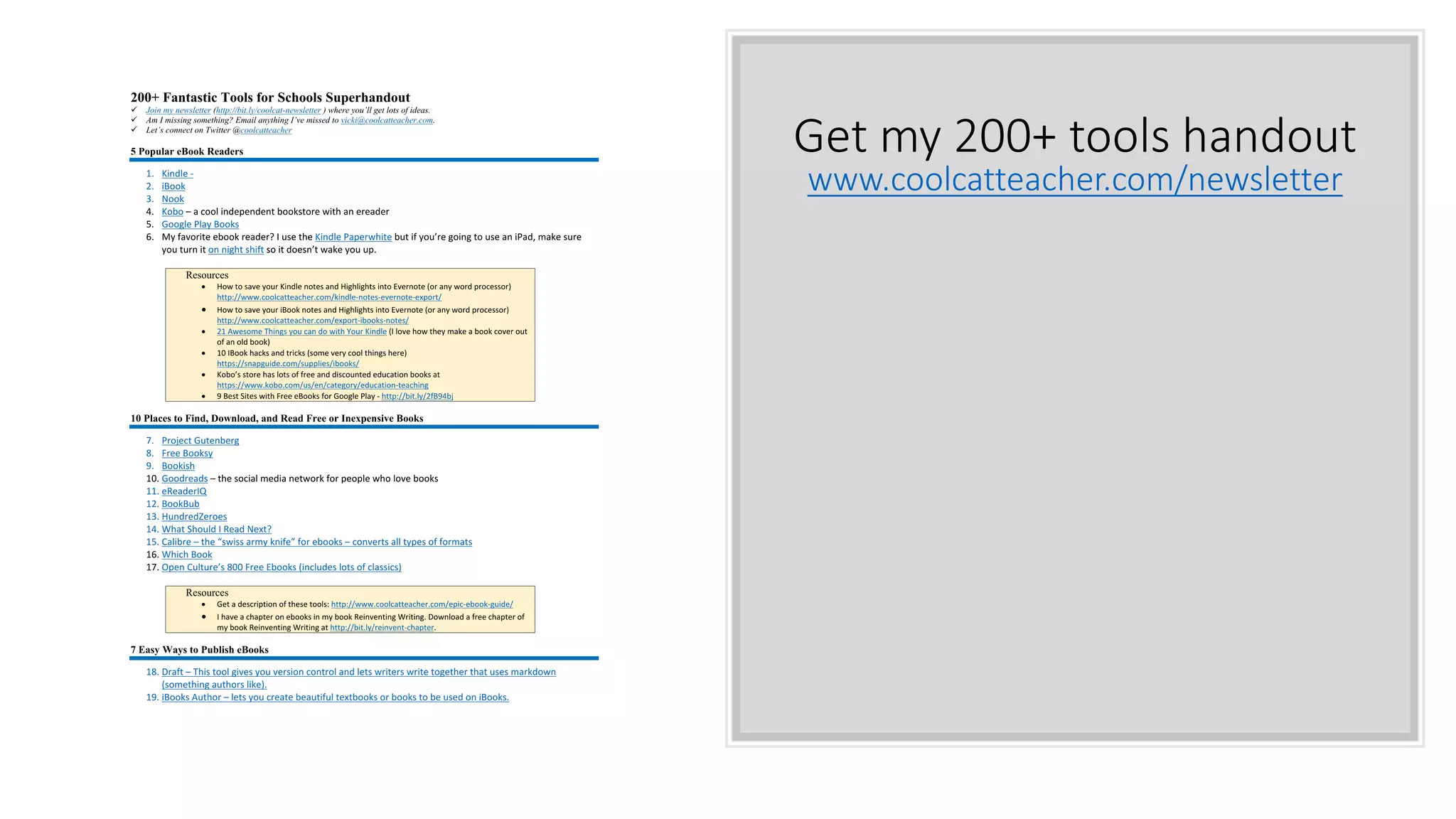 Get my 200+ tools handout
www.coolcatteacher.com/newsletter
 