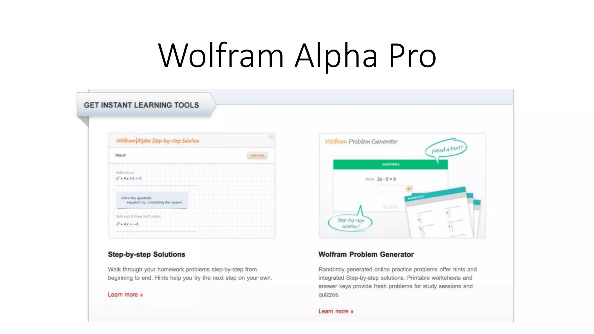 Wolfram Alpha Pro
 