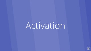 Activation
62%of users will use an app
fewer than 11 times.
23%of users abandon an app
after just one use.
Source: Localyt...