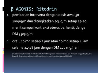 Obat pada masa kehamilan: uteretonik dan tokolitik | PPTX