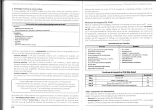 Protocolos Clínicos em Medicina Interna
Protocolos Clínicos em Medicina Interna
ausência de subida nos níveis de Tn (à chegada e à reavaliação seriada) e ausência de
isquemia induzível.
A conduta no seguimento destes doentes dependerá dos critérios de avaliação de DAC es-
tável. Antes da alta hospitalar, a prova de esforço para isquemia induzível é útil para o planea-
mento do tratamento e obrigatória antes da angiografia electiva.
2. Estratégia invasiva vs conservadora
A revascularização nas SCA-NSTE poderá contribuir para o alívio dos sintomas, reduzir o
tempo de internamento e melhorar o prognóstico.No entanto, as indicações e o timing para
a revascularização miocárdica e a escolha da abordagem preferencial (ICP ou CABG) depen-
dem de vários factores, incluindo a condição do doente, a presença de factores de risco, as
comorbilidades e a extensão e gravidade das lesões identificadas na angiografia coronária.
Atribuição da categoria SCA-STEMI
Além da terapêutica farmacológica partilhada no síndrome coronário sem supraST, a priori-
dade é a intervenção coronária percutânea primária (ICP), devendo ser realizada nas primei-
ras 2h após contacto com equipa médica em doentes com dor precordial com duração
<12h. Na impossibilidade de cumprir este tempo ou por inacessibilidade a um centro com
ICP disponível, a alternativa é a fíbrinólise, que deverá ser ponderada de acordo com as
contra-indicações inframencionadas. Se fíbrinólise eficaz, poderá ponderar-se estudo angi-
ográfico nas 24h seguintes. Se ineficaz, com manutenção das queixas e não redução su-
praST>50% durante 60-90min, recomenda-se ICP de resgate.
Contraindicaçõespara Fíbrinólise
Critériosde altorisco com indicação paraestratégiainvasivanoSCA-NSTE
Primários:
• Subida ou descida significativa da Tn
• Alterações dinâmicas do ST ou da onda T (sintomáticas ou silenciosas)
Secundários:
• Diabetes mellitus
• Insuficiência renal (TFG<60 ml/min)
• Função VE deprimida (Fej<40%)
• Angina precoce pós-enfarte
• ICP recente
• CABG prévio
• Score de risco GRACE intermédio a elevado
Relativas
Absolutas
AIT {<6 meses)
Anticoagulação oral
Gravidez ou 1.a semana de puerpério
HTA refratária {PAS>180mmHgouPAD>110mmHg)
Doença hepática crónica (DHC) avançada
Endocardite infecciosa
Úlcera péptica activa
Reanimação traumática ou prolongada
• Hemorragia intracraniana prévia ou AVC de etiologia
indeterminada em qualquer altura
• AVCisquémico (<6meses)
• Lesões ou neoplasiasdo SNC oumalformações
auriculoventriculares
• Trauma/Cirurgia major ou TCE recente (<3 semanas)
• Hemorragia Gl (<1 mês)
• Discrasia hemorrágica conhecida/coagulopatias
• Disseção aórtica
• Punções não compressíveis (biópsia hepática,
punção lombar),nas últimas 24h
Conforme a gravidade do risco, a angiografia, se adequada, pode ser programada de
do com uma das categorias/abordagens seguintes:
- Invasiva electiva (<72h após o primeiro contacto com o médico): em doentes com
menor risco (vide tabela) e que não apresentam sintomas recorrentes, a angiografia elec-
tiva pode ser efectuada numa janela temporal de 72h.
• Invasiva precoce (<24h após o primeiro contacto com o médico): a maior parte dos
doentes começa por responder ao tratamento antianginoso, mas incorre num risco mais
elevado e necessita de angiografia seguida de revascularização. Indicada em doentes de
alto risco com score de GRACE>140 e/ou a presença de pelo menos um critério primário
de alto risco (vide tabela).
• Invasiva urgente (<120min após o primeiro contacto com o médico): deve ser adoptada
em doentes com risco muito elevado. Estes doentes apresentam as seguintes caracterís-
ticas:
acor-
Classificação da Evolução/ICno STEMI (Killip-Kimbal)
Mortalidade
Características
Classe
6%
Sem sinais deIC
Killipl
17%
IC ligeira- Fervores basais,S3,PVJ
Killip II
• Angina refractária (indicando EM em evolução sem anomalias do ST)
•Angina recorrente, não obstante o recurso a tratamento antianginoso intensivo,
associada à depressão do segmento ST (2mm) ou ondasT profundas negativas
•Sintomas clínicos de IC ou instabilidade hemodinâmica ("choque")
• Arritmias potencialmente fatais (TV/FV)
38%
IC grave/edema agudo pulmão,necessidade de VNI
KillipIII
67%
Choque cardiogénico/hipotensão,necessidadedesuporte inotrópico/VMI
Killip IV
Alta e seguimento em ambulatório
A educação do doente e actuação sobre os factores de risco e do estilo de vida são priori-
dades. A terapêutica farmacológica no pós-EAM deve compreender:
- Aspirina:Continuação vitalícia (75-100mg/dia).
• Antiagregação:Particular preferência para os inibidores dos recept P2Y12 - continuação
durante 12 meses, excepto em caso de elevado risco de hemorragia.
Na ausência dos critérios de alto risco supramencionados, os doentes deverão ser submeti-
dos a estratégia conservadora, não devendo ser submetidos por norma a avaliação inva-
siva precoce. Traduzem baixo risco os seguintes factores: ausência de dor torácica
rente, de sinais de insuficiência cardíaca, de anomalias no ECG inicial ou ECGs seriados
recor-
257
256
 