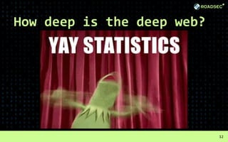 How deep is the deep web?
12
 