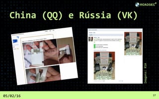 China (QQ) e Rússia (VK)
05/02/16 37
Imagens:RSA
 
