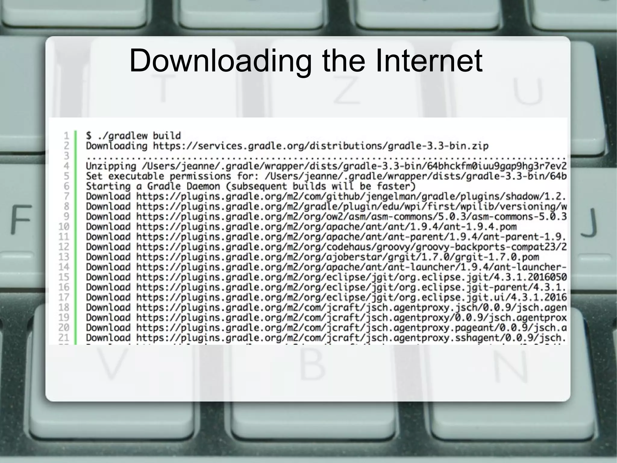 Downloading the Internet
 