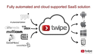 Fully automated and cloud supported SaaS solution
…
 