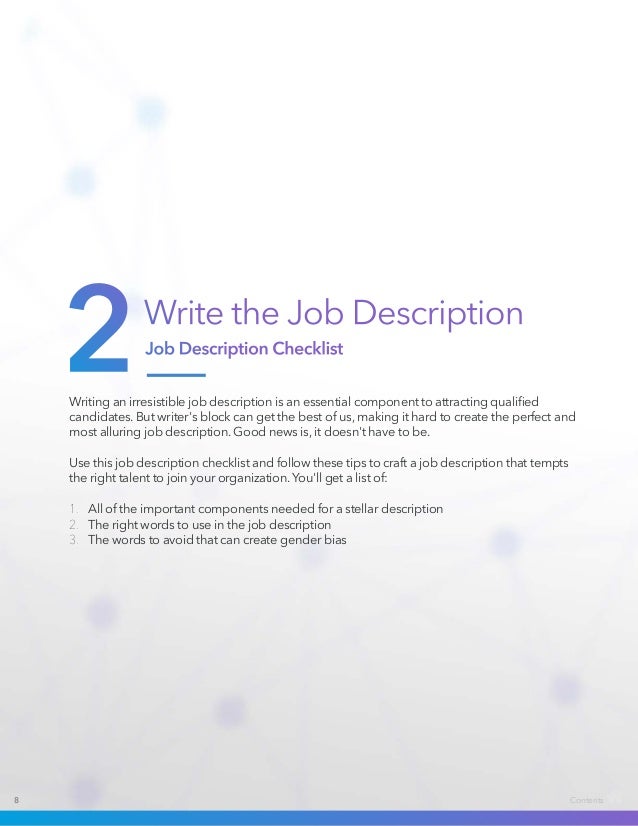 Write a description of the most popular job in your list