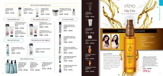 PÉČEOTĚLOAVLASY
90 91
PRO MASTNÉVLASY
STYLINGOVÁ PÉČE
PRO JEMNÉVLASY BEZ OBJEMU
PRO NEPOSLUŠNÉVLASY
PRO SUCHÉA POŠKOZENÉVLASY
  Vyrovnávající suchý
šampon pro mastné vlasy
HairX
150 ml
30065 169 Kč
  Šampon pro
neposlušné vlasy HairX
250 ml
30066 129 Kč
  Kondicionér pro
neposlušné vlasy HairX
200 ml
30067 129 Kč
  Velmi silně fixační
stylingový lak na vlasy
HairX
200 ml
30551 169 Kč
  Ochranný stylingový
nesmývací sprej proti žáru
HairX
150 ml
30552 169 Kč
  Regenerační
šampon HairX
250 ml
26642 129 Kč
  Regenerační
kondicionér HairX
200 ml
26671 129 Kč
  Regenerační
maska na vlasy
HairX
200 ml
26673 179 Kč
  Regenerační sérum
na roztřepené konečky
HairX
30 ml
26674 199 Kč
  Objemový šampon HairX
250 ml
26670 129 Kč
  Ochranný
kondicionér pro
barvené vlasy HairX
200 ml
26672 129 Kč
  Ochranný šampon
pro barvené vlasy
HairX
250 ml
26666 129 Kč
  Stylingová pěna pro
kudrnaté a vlnité vlasy
HairX
200 ml
31090 169 Kč
  Neviditelný stylingový
gel na vlasy HairX
100 ml
31092 129 Kč
  Šampon pro
podporu růstu
vlasů HairX
NeoForce
200 ml
31140 159 Kč
  Kúra pro
podporu růstu
vlasů HairX
NeoForce
100 ml
31141 249 Kč
  Objemový sprej
na vlasy HairX
NeoForce
150 ml
31142 159 Kč
  Zdokonalující CC krém
na vlasy ve spreji
150 ml
32142 249 Kč
PRO SUCHÉ A POŠKOZENÉVLASY
 






















  Šampon
na vlasy Eleo
200 ml
31609 179 Kč
  Kondicionér
na vlasy Eleo
150 ml
31610 179 Kč
  Maska na vlasy Eleo
125 ml
31611 329 Kč
  Vyhlazující olej na
vlasy Eleo
50 ml
31615 279 Kč
  Ochranný olej na
vlasy Eleo
50 ml
31614 279 Kč
Naneste trochu oleje do dlaně -
na středně dlouhé vlasy stačí dvě
stisknutí pumpičky. Na delší nebo
kratší vlasy použijte trochu větší
či menší množství. Protřete olej
mezi dlaněmi a rovnoměrně ho
naneste na vlhké či suché vlasy
od konečků směrem vzhůru.
Neoplachujte.
  Olej na suché vlasy Eleo
Lehký, hedvábný, nemastný olej
s obsahem arganového a růžového
oleje. Vyživuje a obnovuje vlasy
zevnitř. Používejte před sušením
vlasů fénem nebo při finální úpravě.
Vhodný pro všechny typy vlasů.
Ideální pro suché a poškozené vlasy.
50 ml
31613 299 Kč
199 Kč
PRO BARVENÉVLASY
PROTI ŘÍDNUTÍVLASŮ
VYŽIVÍVAŠE VLASY ZEVNITŘ
•	Vyživuje do hloubky
•	Vyhlazuje
•	Posiluje
•	Opravuje strukturu
vlasů
•	Zvyšuje lesk
JAK POUŽÍVAT:
Olej Eleo
 