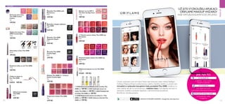 32792
Hot
Pink
32793
Orange
Crush
32794
Wet
Turquoise
32795
Purple
Wow
32796
Golden
Yellow
32583
Nude
Shimmer
32584
Peach
Twinkle
32585
Taupe
Glow
32586
Lilac
Lustre
32587
Mint Dust
30475
Black
30476
Brown
30478
Grey
32294
Nude
32293
Grey
32292
Brown
32291
Black
30722
Black
31189
Intense
Black
32435
Deep
Black
32436
Deep
Blue
32421
Black
32422
Prune
32712
Pink
Cloud
32713
Peach
Pavlova
32714
Rose
Petal
32715
Flamingo
Fluff
32719
Mulberry
Meringue
30980
Spectacular
Nude
30981
Ravishing
Rose
30982
Sublime
Pink
30983
Striking
Coral
30984
Amazing
Berry
30985
Stunning
Clover
30986
Explosive
Pink
30987
Dazzling
Plum
31442
Transparent
31443
Natural
Pink
31444
Nude
32444
Tangerine
Tango
32445
Sunset
Burst
32448
Hot
Flamingo
32449
Malibu
Blush
32450
Pink
Mambo
32452
Purple
Rumba
32451
Magnetic
Magenta
32453
Grape
Splash
31944
Toffee
Cream
31945
Satin
Rose
31946
Coral
Dream
31947
Red
Velvet
31948
Plush
Peach
31949
Pink
Velour
31950
Raspberry
Cloud
31951
Rouge
Suede
32256
Soft
Mulberry
32257
Boysenberry
30460
Black
1
2
3
32717
Taupe
Touch
32718
Violet
Velvet
32716
Coral
Caresse
136 137
THE ONE
 ﻿Krémové oční stíny
The ONE Colour
Impact
4 g
 199 Kč
 ﻿Sypké oční stíny The
ONE Featherlight
1.3 g
 169 Kč
 ﻿Oční linky ve fixu The ONE
0.8 ml
 199 Kč
 ﻿Kajalová tužka na oči The ONE
1.3 g
 169 Kč
 ﻿Tužka na obočí ve
fixu The ONE
1.6 g
32033 189 Kč
 ﻿Objemová řasenka
The ONE
8 ml
 259 Kč
 ﻿Řasenka The ONE Lash
Resistance
8 ml
 259 Kč
 ﻿Řasenka s dvojím efektem
The ONE
8 ml
 259 Kč
 ﻿Řasenka The ONE
Hypnotic Depth
8 ml
 259 Kč
 ﻿Řasenka The ONE
Featherlight
8 ml
 259 Kč
 ﻿Rtěnka The ONE 5 v 1 Colour
Stylist Featherlight
4 g
 199 Kč
 ﻿Trojvrstvá rtěnka The ONE
4 g
 279 Kč
 ﻿Balzám na rty SPF 8
The One Lip Spa Care
1.7 g
 189 Kč
 ﻿Vinylově lesklá rtěnka The ONE Lip
Sensation
5 ml
 299 Kč
  Tekutá matná rtěnka The ONE Lip
Sensation
5 ml
 299 Kč
 ﻿Objemový balzám na rty The ONE
1.7 g
32365 189 Kč
  31030 Ochranný podkladový lak na nehty The
ONE 8 ml 169 Kč  31033 Vyživující sérum na
nehty The ONE 8 ml 169 Kč  32038 Posilující lak
na nehty The ONE 8 ml 169 Kč 
 32580 Regenerační sérum na nehty 5 v 1 The
ONE 8 ml 169 Kč  32581 Gelový vrchní lak The
ONE 8 ml 159 Kč
UŽ JSTE VYZKOUŠELI APLIKACI
ORIFLAME MAKEUP WIZARD?
VAŠE VIRTUÁLNÍ KOSMETICKÉ ZRCÁTKO
Chcete vyzkoušet nové oční stíny? Nebo najít dokonalý odstín rtěnky? Aplikace
Oriflame MakeupWizard využívá kameru vašeho chytrého telefonu a umožní vám
virtuálně si vyzkoušet kompletní řadu produktůThe ONE.Uvidíte je na
svém obličeji tak, jak ho snímá kamera v reálném čase.A až objevíte styl, který si
zamilujete, můžete si produkty objednat u vaší kosmetické poradkyně.
#oriflamecr #makeupwizard
MAKE-UP
JAK NATO:
STÁHNĚTE
si aplikaci - je to rychlé,
snadné a zdarma!
VYTVOŘTE
svůj vlastní styl, nebo
vyzkoušejte připravené kombinace.
SDÍLEJTE SVŮJ LOOK
na Facebooku nebo
Instagramu.
    
APLIKACI STÁHNĚTE ZDARMA v Google Play neboApp Store
 