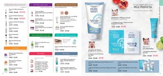 100 101
 ﻿Máscara Facial de Pepino
Love Nature
10 ml.
32633 €4,00
 ﻿Máscara Facial de Aveia
Love Nature
10 ml.
32634 €4,00
 ﻿Máscara Facial de Bardana
Love Nature
10 ml.
32635 €4,00
 ﻿Sérum Ecobeauty
30 ml.
32203 €39,00
 ﻿Leite de Limpeza Ecobeauty
200 ml.
32197 €19,00
 ﻿Tónico Ecobeauty
200 ml.
32198 €19,00
 ﻿Creme de Rosto Ecobeauty
50 ml.
32199 €30,00 €19,95
 ﻿Creme de Olhos Ecobeauty
15 ml.
32200 €21,00 €14,95
 ﻿Óleo Facial Ecobeauty
50 ml.
32201 €42,00
 ﻿Creme de Dia
Antienvelhecimento Love Nature
50 ml.
31394 €13,00
 ﻿Creme de Noite
Antienvelhecimento Love Nature
50 ml.
31395 €13,00
 ﻿Creme de Olhos
Antienvelhecimento Love Nature
15 ml.
31396 €11,00
ALFALFA E PÉPTIDO Q10
30+ |Todos os tipos de pele
 ﻿Loção Refirmante Optimals
Body - Péptidos Botânicos
250 ml.
31314 €14,00
 ﻿Gel Anticelulítico Optimals
Body - Cafeína + Folha de Lótus
150 ml.
31317 €24,00
Para o corpo
OPTIMALS BODY
 ﻿Creme de Noite Optimals
Even Out
50 ml.
25207 €27,00
EVEN OUT
Todas as idades |Todos os tipos de peleTodas as idades |Todos os tipos de pele
30346
Light
30347
Medium
 ﻿Creme de Rosto CC com FPS 20
Optimals Even Out
Creme CC 9 em 1 para cobertura
instantânea e redução da formação de
manchas. FPS 20. 50 ml.
€28,00
Esfoliante e Máscara Facial
P U R I F I C A N T E S
Gel S O S
para Borbulhas
Limpeza de Rosto
P U R I F I C A N T E
  Limpeza Facial Purificante
Pure Skin
150 ml.
32646 €12,00 €7,95
  1 Esfoliante Facial e 2 Máscaras Faciais
Purificantes Pure Skin
2 x 6 ml.
32652 €3,00 €1,95
  Gel SOS para Borbulhas
Pure Skin
6 ml.
32651 €11,00 €7,95
 ﻿Creme de Olhos Ver para Crer Optimals
15 ml.
25264 €20,00
VER PARA CRER
Todas as idades |Todos os tipos de pele
Olhos revigorados,
papos e olheiras
atenuados
LOVE NATURE
 ﻿Tónico com Aloé Vera Love
Nature
150 ml.
30149 €11,00
Todas as idades | Pele normal a mista
ALOÉVERA HIDRATANTE
BÁLSAMO DE LÁBIOS
7 g.
 ﻿31075 Bálsamo de Lábios
Love Nature - Morango
 ﻿31077 Bálsamo de Lábios
Love Nature - Framboesa
 ﻿31076 Bálsamo de Lábios
Love Nature - Cereja
Cada: €7,00
LOVE NATURE
Para os lábios
ECOBEAUTY ÚLTIMA APRESENTAÇÃO
CUIDADOSDOROSTO







Para o Rosto
A sua viagem para uma
PELE PERFEITA
Precisa de limpar e purificar a pele?
  Loção Facial Matificante Pure Skin
50 ml.
32649 €12,00
  Tónico Facial Refrescante Pure Skin
150 ml.
32648 €13,00
  Limpeza e Esfoliante Facial Purificante 2 em 1
150 ml.
32647 €13,00
  Máscara Purificante para Pontos Negros Pure Skin
50 ml.
32650 €10,00
 