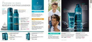 110 111
  Creme Suavizante Sensitive
North for Men
Um creme refrescante que atenua instantaneamente a
sensação de pele seca e repuxada, suavizando a pele,
oferecendo um conforto duradouro e 24 horas de
hidratação*. Dermatologicamente testado. 50 ml.
32017 €20,00 €14,95
  Espuma de Barbear Sensitive
North for Men
Uma espuma de barbear ultrarrica com agentes
hidratantes que oferecem um barbear preciso e
extrassuave enquanto ajudam a proteger de cortes e
sensação de pele seca, a repuxar.
Dermatologicamente testado. 200 ml.
32016 €11,00 €7,95
  Espuma de Barbear North
for Men Original
A espuma ultrarrica garante um
barbear suave para uma pele
hidratada. 200 ml.
32002 €11,00 €7,95
  Champô e Gel de Duche Revigorante
North for Men
250 ml.
32011 €9,00
  Gel de Limpeza  Esfoliante
Revigorante North for Men
150 ml.
32008 €10,00
  Creme de Rosto Age Control North
for Men Advanced
50 ml.
32014 €20,00
  Creme de Olhos Age Control North
for Men Advanced
15 ml.
32015 €12,00
  Spray Desodorizante 48H
Revigorante North for Men
Fórmula antitranspirante que
confere 48 horas de proteção
contra maus odores corporais*.
Antimanchas brancas.
Dermatologicamente testado.
150 ml.
32012 €11,00 €7,95
PARAELE
Arctic Pro Defence:
O nosso icónico extrato de raiz
da Sibéria Oriental é rico em
antioxidantes para proteger
a pele contra as agressões
internas e externas.
ZINCO:
Este mineral essencial protege a pele,
cabelo e couro cabeludo contra fatores
ambientais e luz UV, deixando-os
rejuvenescidos e tonificados.
GINSENG:
Apreciado pelas suas propriedades
antienvelhecimento que ajudam a revigorar
a pele.Além disso, aumenta a produção de
colagénio e ajuda a manter a pele
tonificada e radiante.
MINERAIS:
Uma sinergia especial de minerais (Zinco,
Cobre e Magnésio) que revigora a pele ao
mesmo tempo que lhe proporciona
vitalidade e proteção, para uma tez
refrescada e limpa.
ALOÉVERA:
Uma fonte rica de proteínas e minerais
que protegem,hidratam e suavizam a
pele, ao mesmo tempo que a ajudam a
melhorar o seu processo de reparação.
ESPUMA DE
BARBEAR SPRAY DESODORIZANTE
ESPUMA DE
BARBEAR
CREME
SUAVIZANTE
*
Testado em laboratório
Para obter os melhores resultados,
aplique todas as manhãs e/ou noites
no rosto e pescoço, após a limpeza
e barbear.
Agite bem e aplique na
pele humedecida. Enxague
depois de barbear. Para
uma experiência Sensitive
North for Men completa,
use-a juntamente com o
Creme Suavizante Sensitive
North for Men (32017).
Enxague o rosto.
Agite bem e aplique a
espuma de barbear na
pele humedecida, em
pequenas quantidades.
Enxague depois de
barbear.
Aplique nas axilas limpas e secas.
Mantenha a embalagem a 15 cm
de distância do corpo.Aplique o
spray em toda a axila.
 
 




*
Teste clínico
Prepare-se para
REVELAR A SUA MASCULINIDADE
 