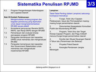 Penyusunan RPJPD, RPJMD, Renstra SKPD, dan RKPD bagi Percepatan ...