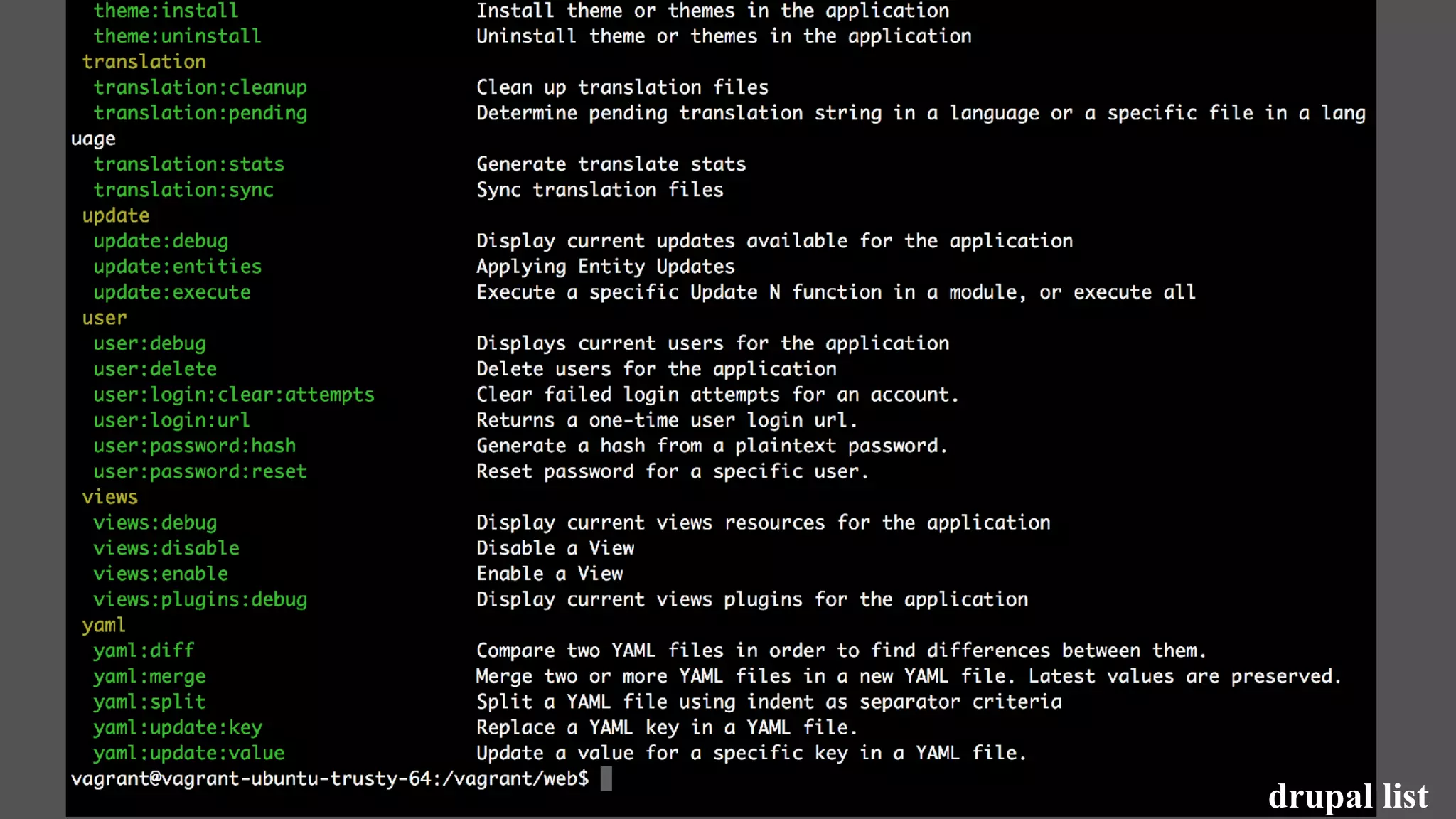 drupal list
 