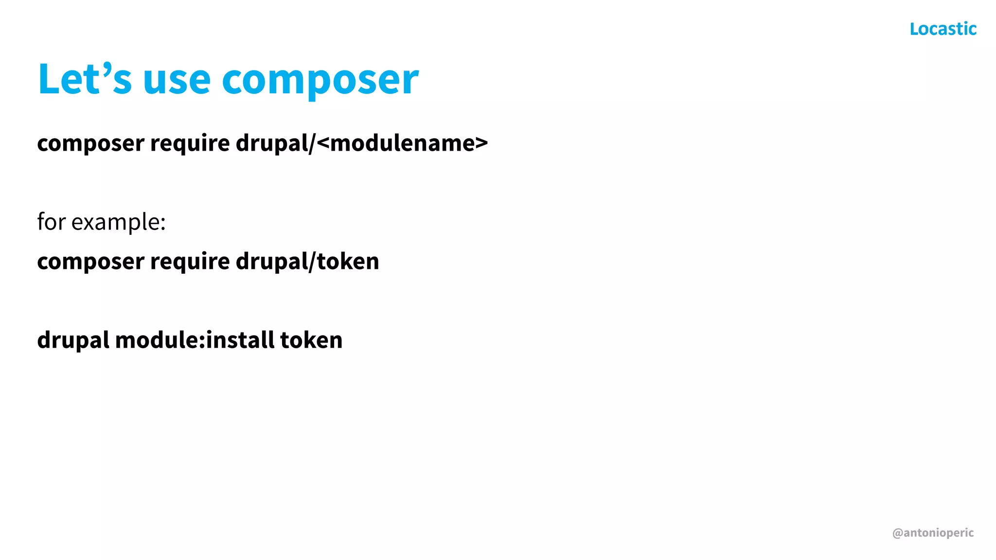 @antonioperic
Let’s use composer
composer require drupal/<modulename>
for example:
composer require drupal/token
drupal module:install token
 