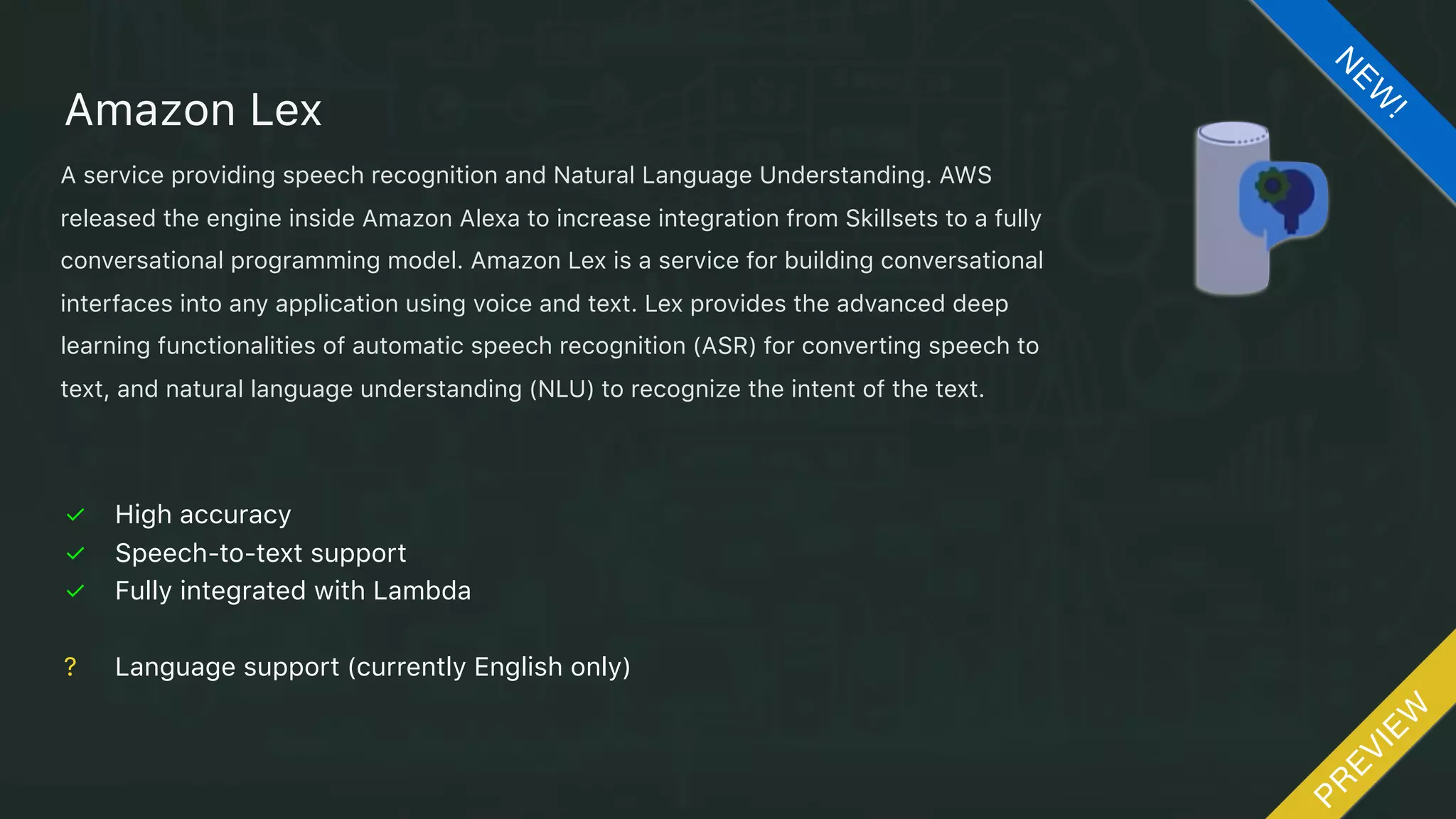 What’s coming next
AWS X-Ray
AWS Glue
Amazon Athena
Amazon Pinpoint
AWS Shield
AWS Batch
 